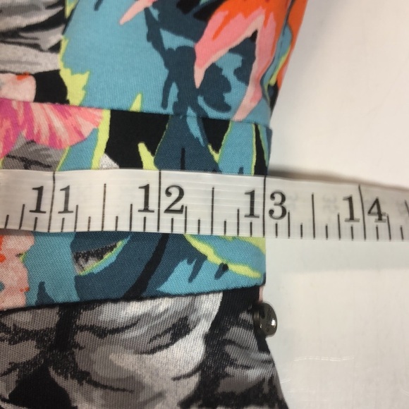 Guess Floral Sleeveless V-Neck Fit & Flare Mini Dress, Size 4 - Picture 11 of 12